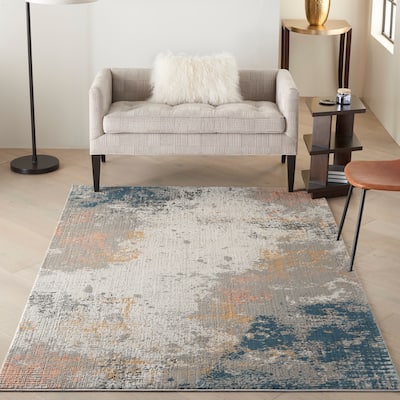 Nourison Rustic Textures Transitional Abstract Area Rug