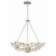 preview thumbnail 3 of 6, Marselle 6 Light Antique Silver Chandelier - 24"W x 6"H x 24"D