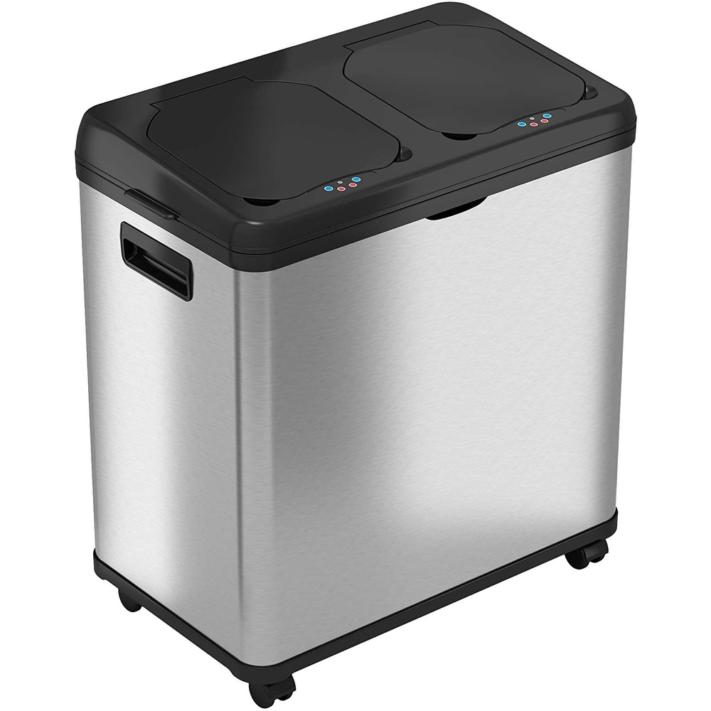 iTouchless 13 Gallon Semi-Round Sensor Kitchen Trash Can with Odor Control  System - On Sale - Bed Bath & Beyond - 34618861