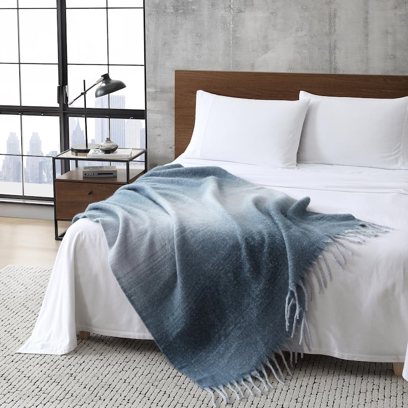 Kenneth Cole Cozy Reversible Throw Blanket