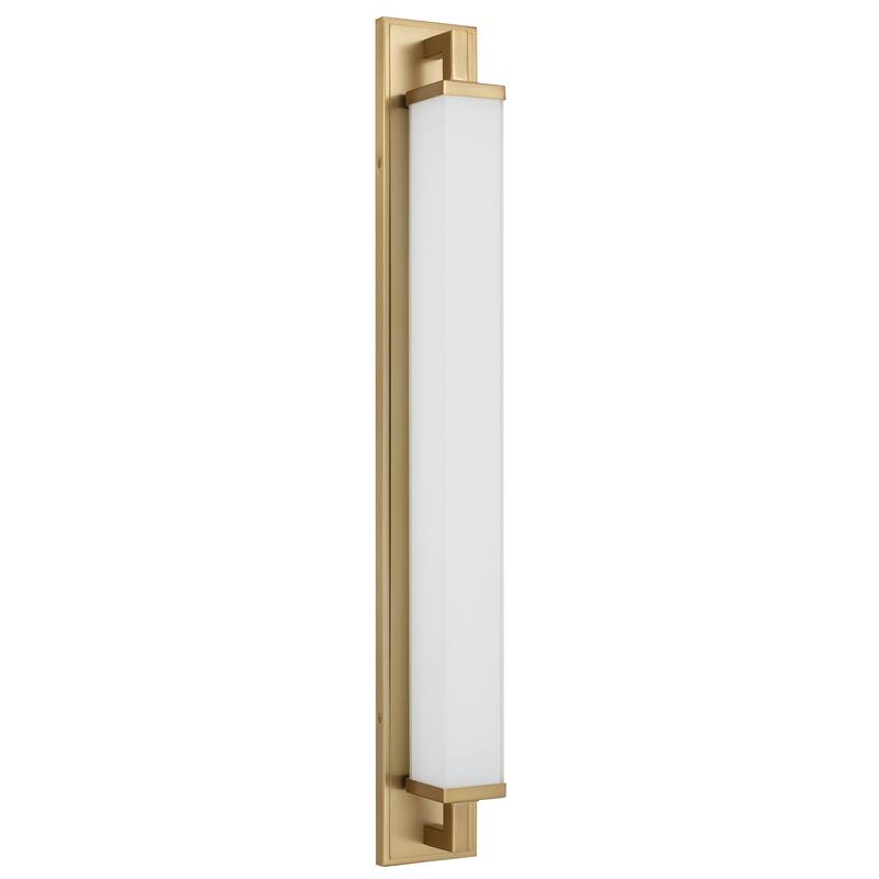 Zenith 34" Antique Brass LED Bathroom Vanity Light