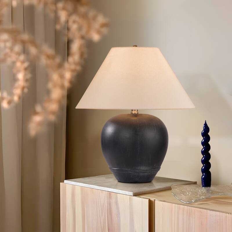 Global Accent Ceramic Table Lamp with Linen Shade