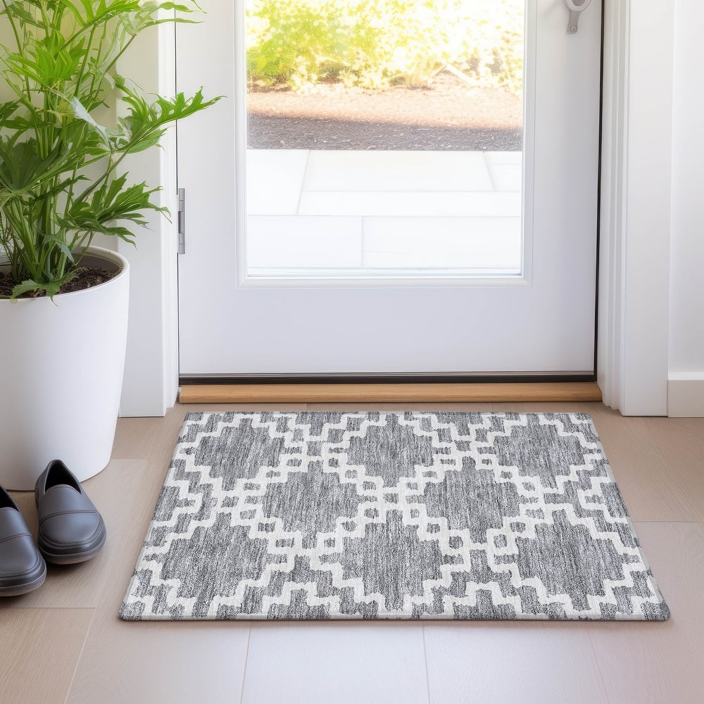 Premium Washable Super Soft Geo Trellis Mayfield Rug