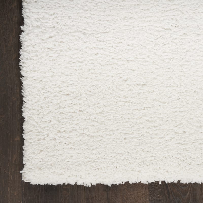 Nourison Modern Shag Indoor only Grey Solid Area Rug