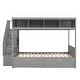 preview thumbnail 16 of 28, Twin over Full Bunk Bed with Shelfs, Storage Staircase and 2 Drawers