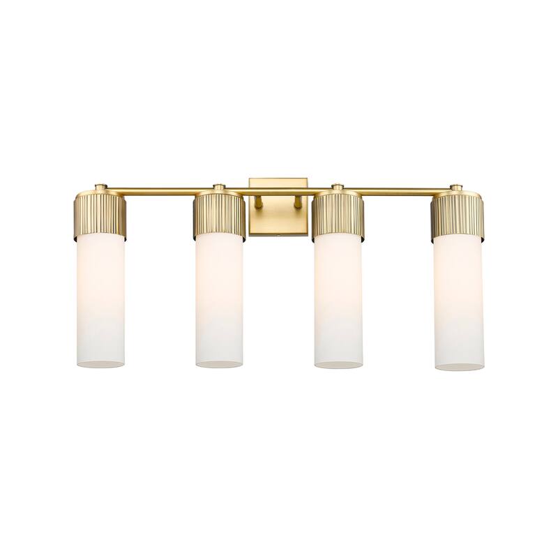 Innovations Lighting 428-4W-16-31 Bolivar Vanity Bolivar 4 Light 31" - Brushed Brass / Matte White