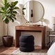 preview thumbnail 20 of 26, Adeco 16" Round Upholstered Storage Ottoman with Wood Lid