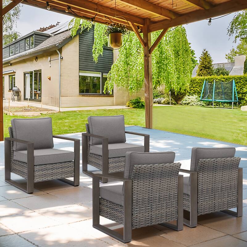 Gymojoy Outdoor Wicker Patio Furniture Chair Set