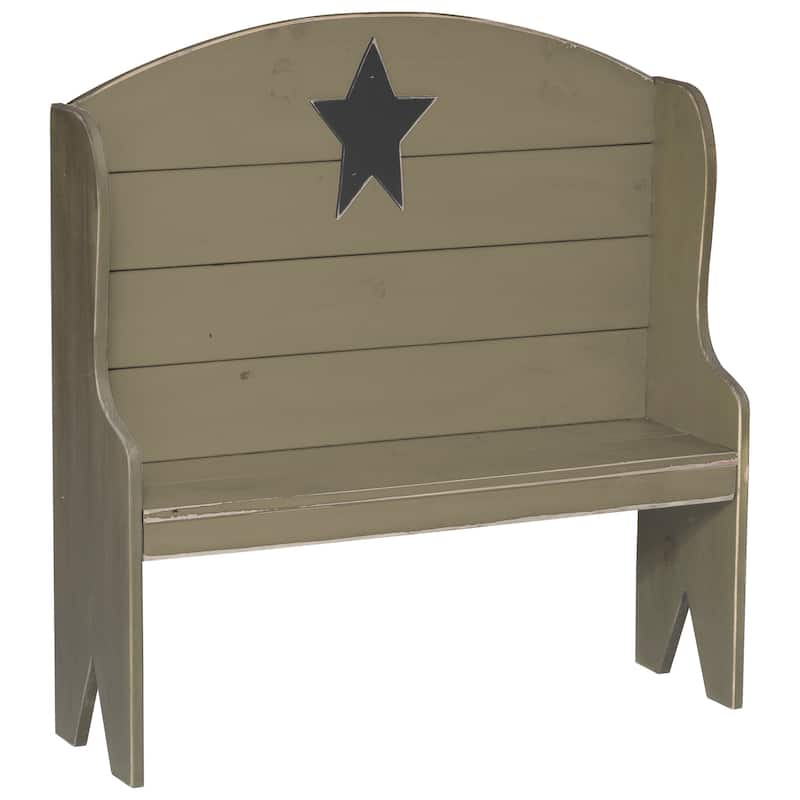 Farmhouse Miniature Deacon's Bench - Olive Gre