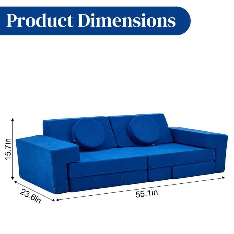 14PCS Fold Out Kids Couch Modular Kids Couch For Playroom