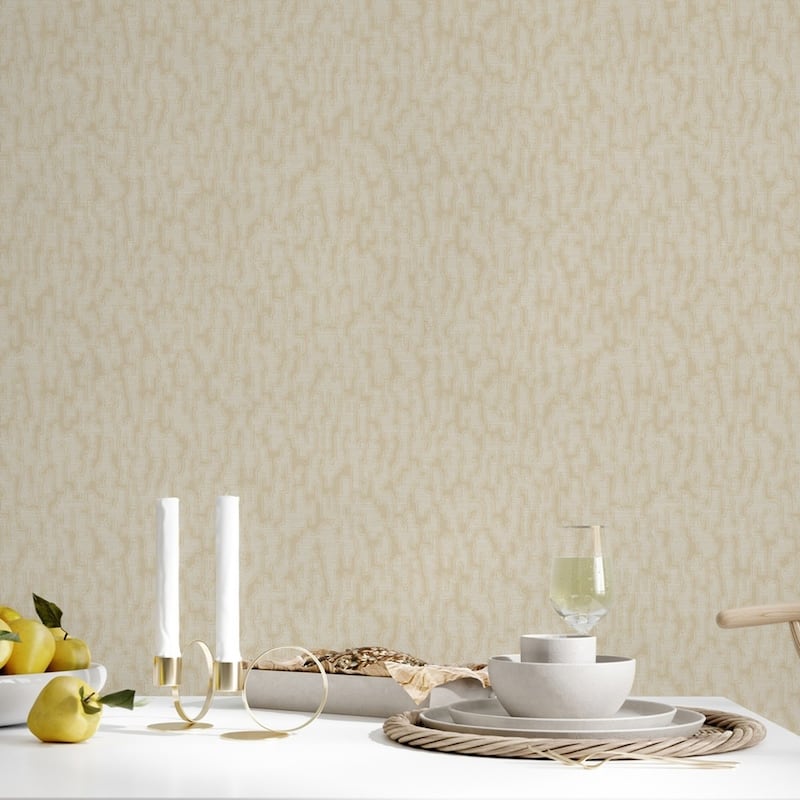 Abstract Metallic Accents Glam Solid Color Wallpaper