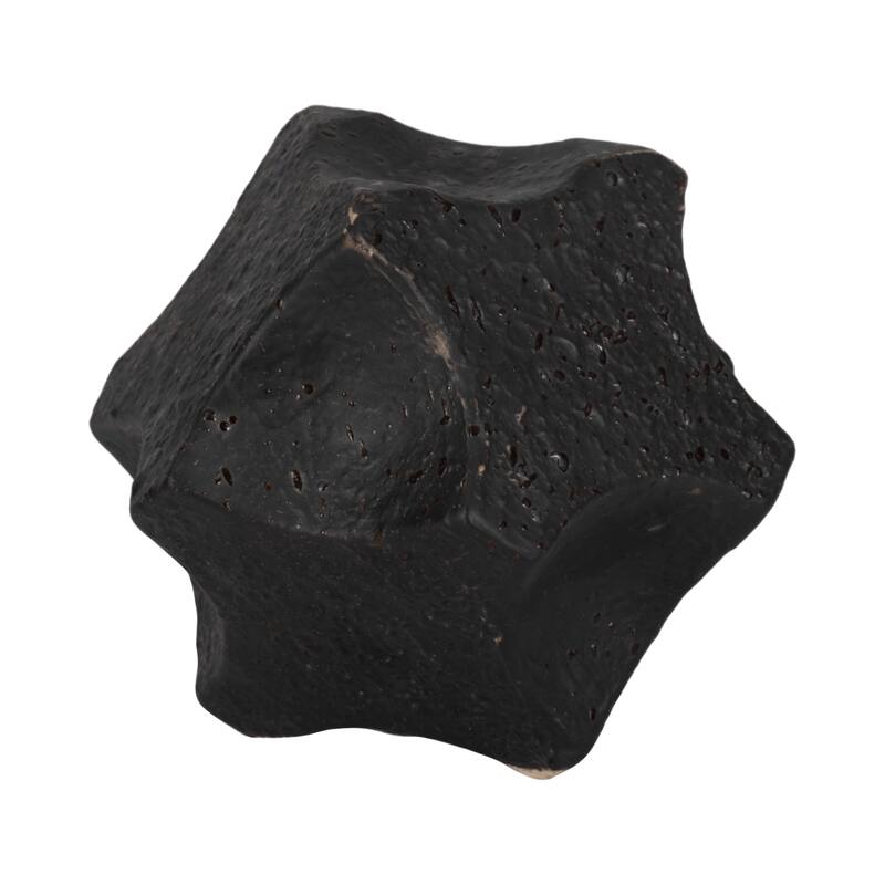Sagebrook Home Textured Geometric Orb, Black