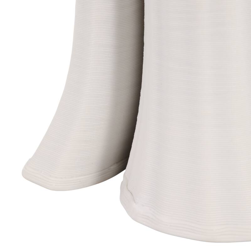 Stoneware Decorative Vase Modern Sculptural Elegant Curved Silhouette