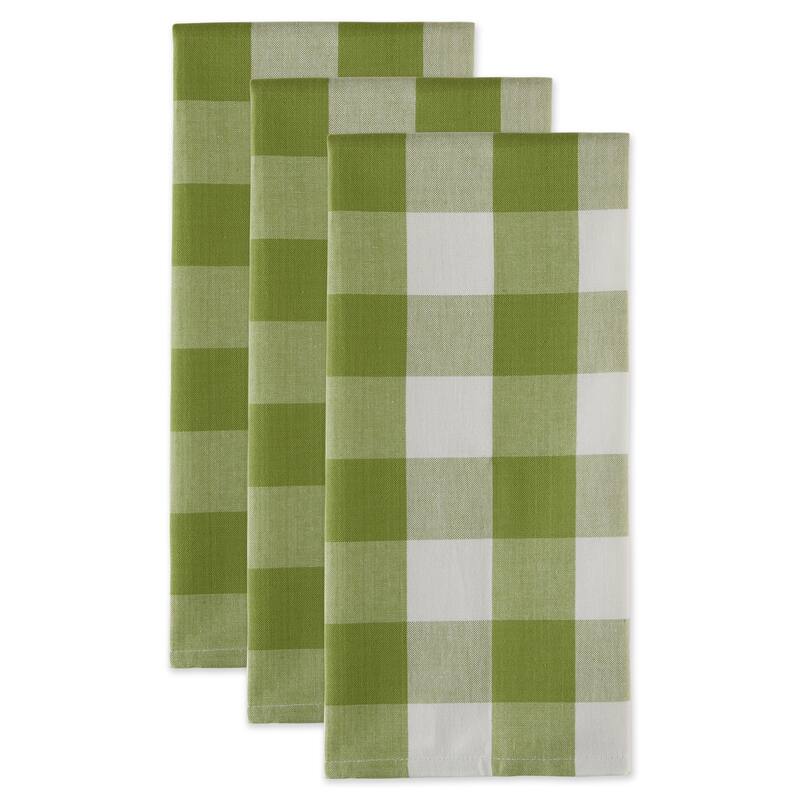 DII Vintage Red Buffalo Check Dishtowel (Set of 3)