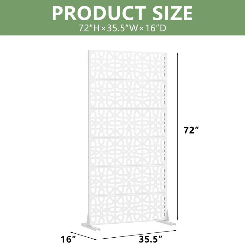 Dovelina 72'' x 47'' Privacy Metal Screen Fence Panel