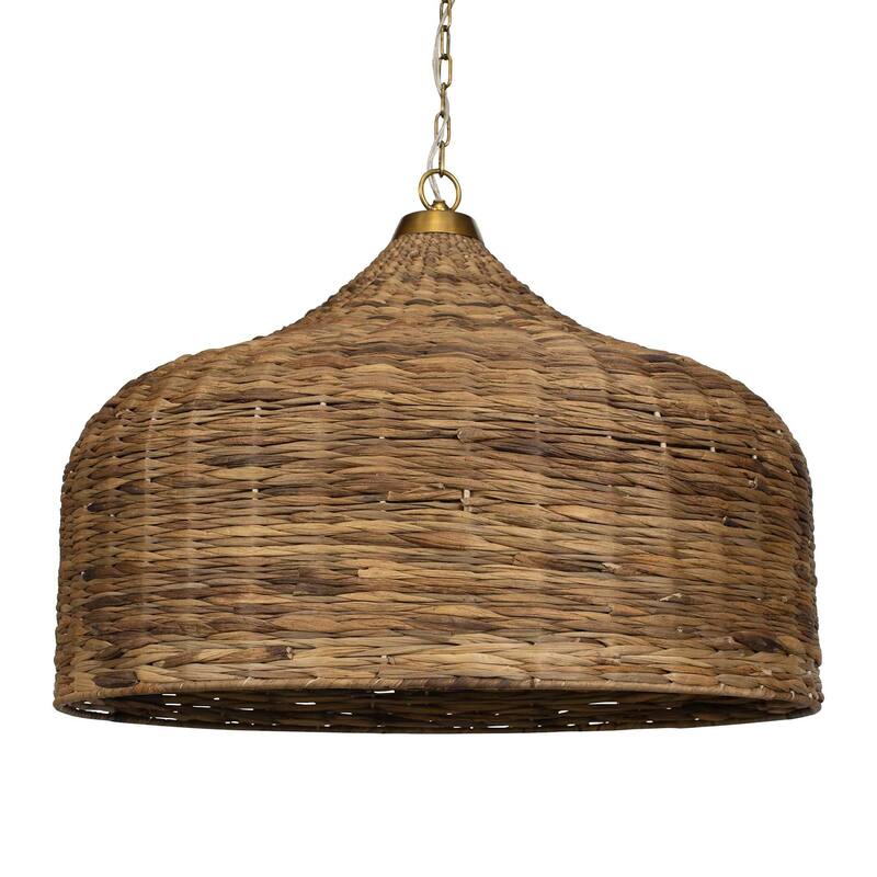 Uttermost 21616 Tauranga 5 Light 30" Wide Pendant with Seagrass Shade