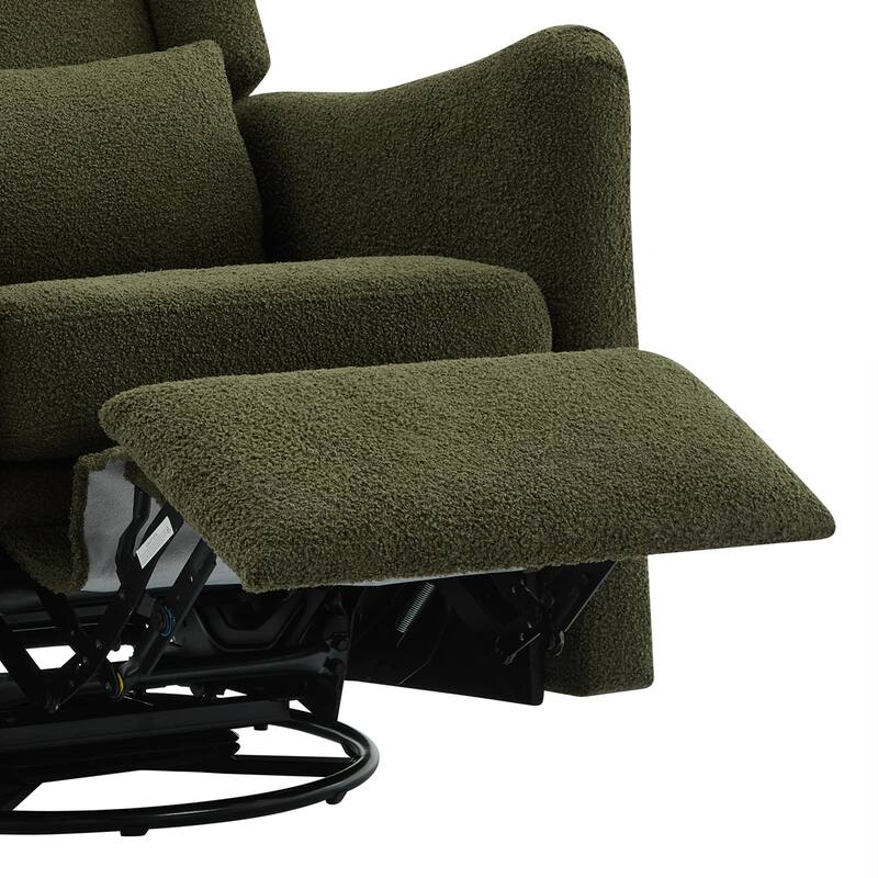 Wingback Swivel Rocker Recliner Chair, Glider Rocker Recliner, Rocking Chair Nursery for Living Room Bedroom Apartment
