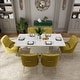 preview thumbnail 14 of 65, 7-Piece Clihome High-gloss Extendable Table Velvet Chair Dining Set