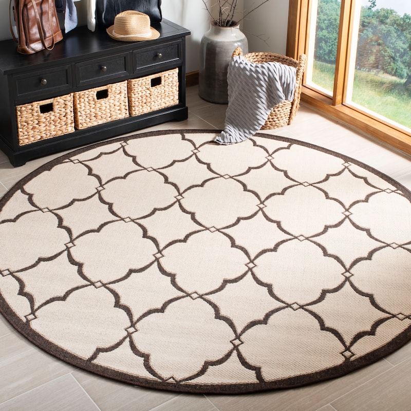 SAFAVIEH Linden Gaye Indoor/ Outdoor Waterproof Patio Backyard Rug.