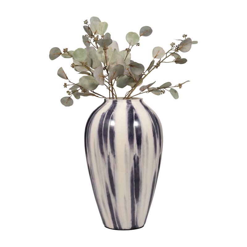 Sagebrook Home's Abstract Pattern Glass Vase - 10" x 10" x 17"