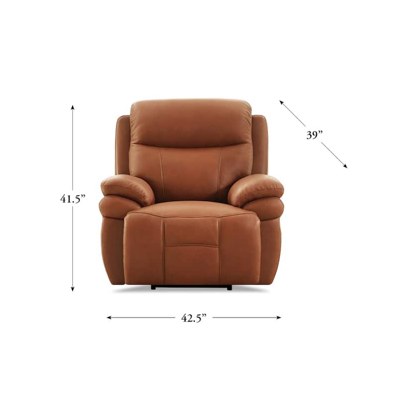 Hydeline Springdale Zero Gravity Power Recline and Headrest Top Grain Leather Chair