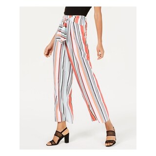 orange and white striped pants