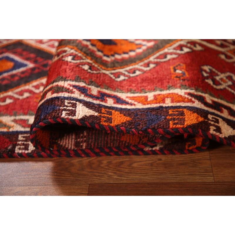 Vegetable Dye Tribal Qashqai Persian Vintage Rug Handmade Wool Carpet - 4'7"x 8'6"