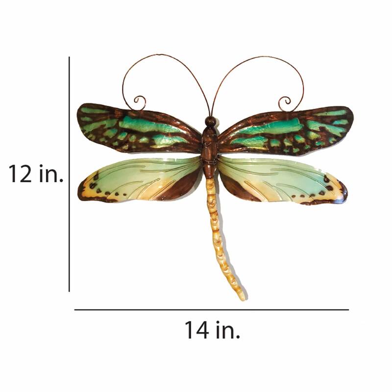 Dragonfly Wall Decor Aqua And Gold