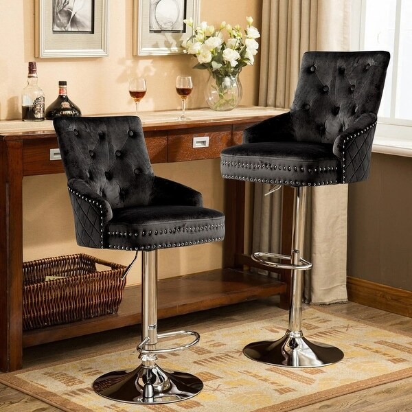 Round Bar Stools Dining Room & Bar Furniture Upholstered Dining Stools