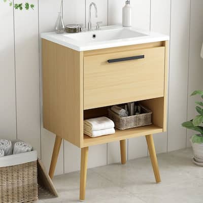 24" Bathroom Vanity Cabinet Set with Sink Combo