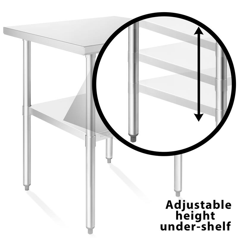 30 x 30 NSF Commercial Stainless Steel Table for Kitchen Prep and Work - 30" x 30"