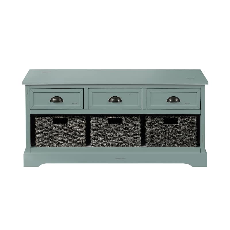 homes collection wood storage bench