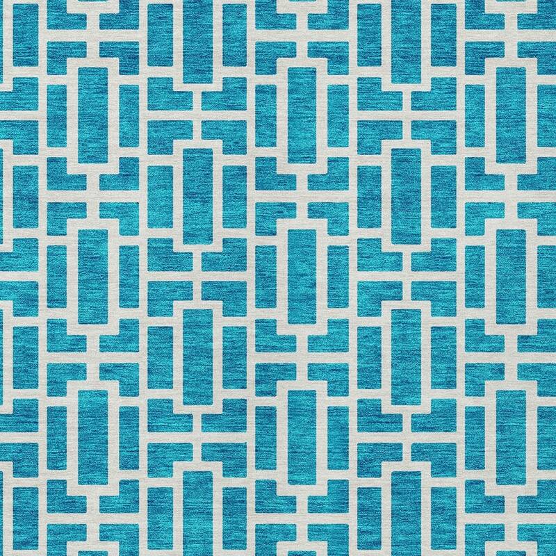 HomeRoots Geometric Transitional Rectangle Outdoor Rug
