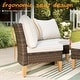 preview thumbnail 8 of 54, 11-Piece Outdoor Wicker Half-Round Furniture Set, Half-Moon Sectional Sofa Set All Weather Rattan Curved Conversation Sets