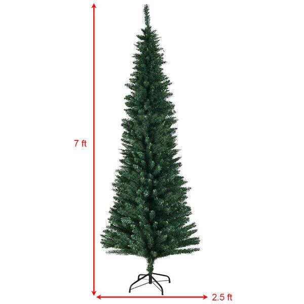 Shop Costway 7ft Pvc Artificial Pencil Christmas Tree Slim W