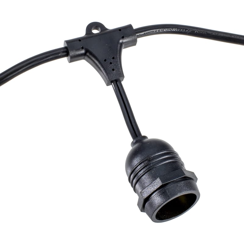 50 Foot Hanging Mount LED Bistro Deck Patio Light Set - Warm White - 600"L