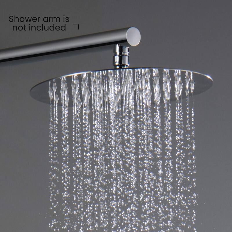 Circular 10" Metal Ultra Thin Profile Rain Shower Head 1.75 GPM
