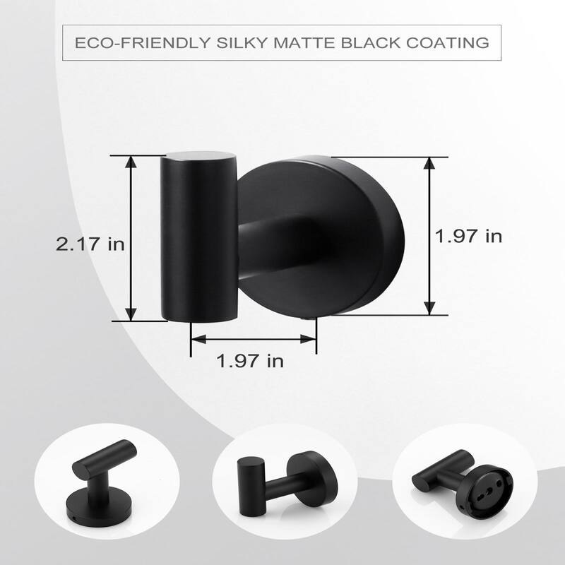 Round shape Knob Robe/Towel Hook 4PCS
