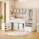 preview thumbnail 2 of 12, Wood Loft Bed with Desk and Ample Storage Space, White