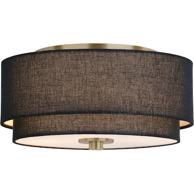 Vaxcel Lighting C0309 2 Light 13" Wide Flush Mount Drum Ceiling