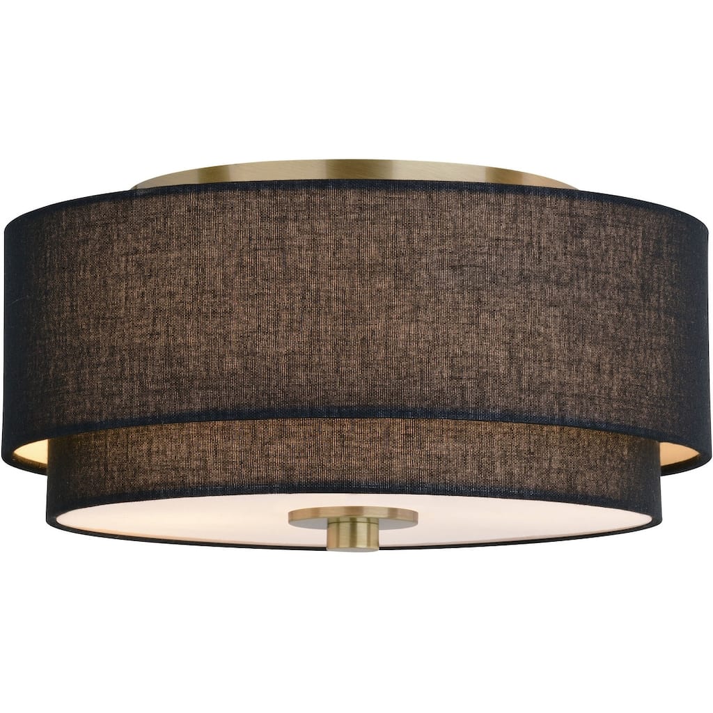 Vaxcel Lighting C0309 2 Light 13" Wide Flush Mount Drum Ceiling