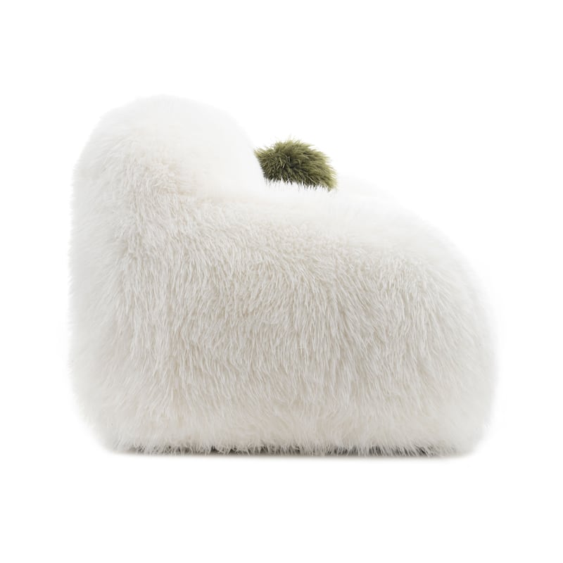 Furniture of America Cynra Modern 2-Piece Faux Fur Sofa Set with Ball Pillows