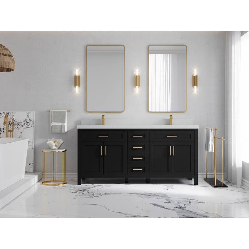 Willow Collections 72 in. W x 22 in. D Double Sink Bathroom Vanity with Countertop
