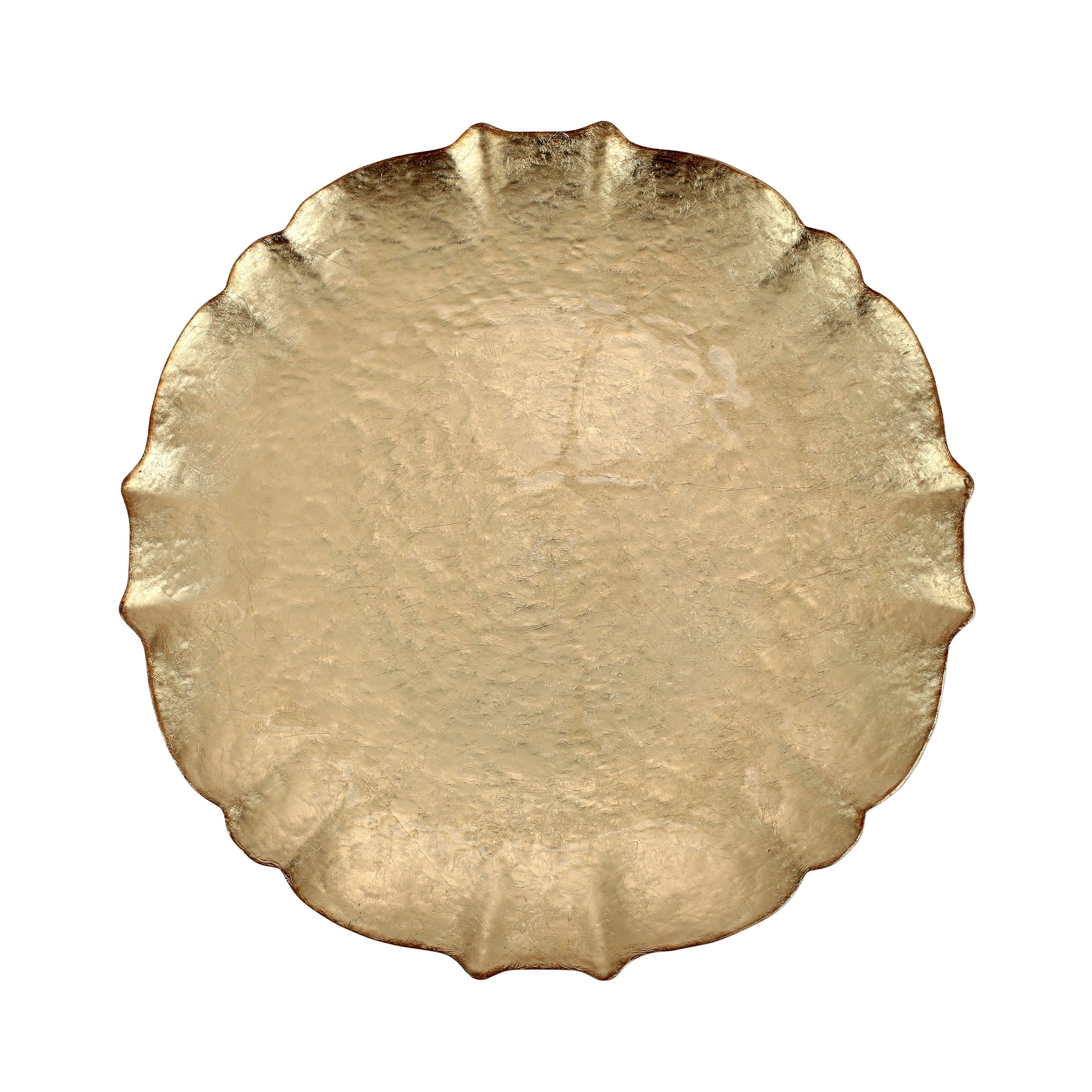 viva by VIETRI Baroque Glass Gold Cake Stand