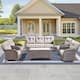 Option Brown Wicker & Beige Cushion