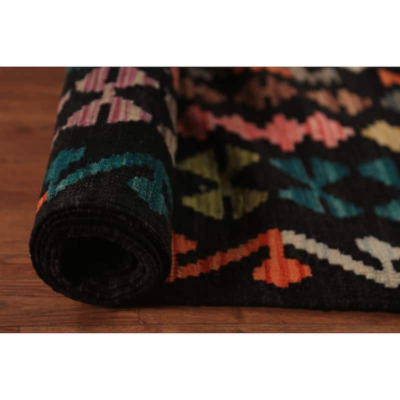 Kilim Oriental Large Rug Flatweave Wool Carpet - 10'0"x 16'4"