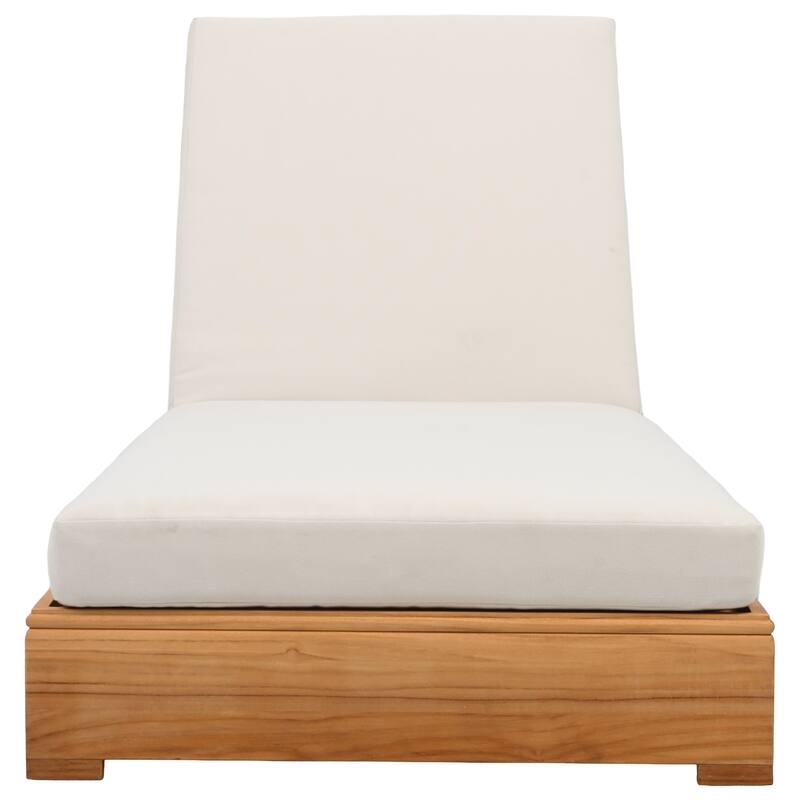 SAFAVIEH Couture Montford Brazilian Teak Chaise Lounge - 81"W x 33"D x 31"H