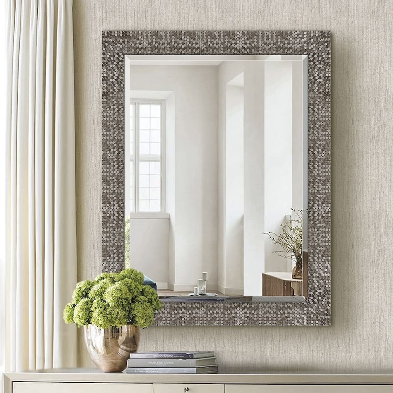 Mirror Trend Sparkling Mosaic Framed Accent Mirror