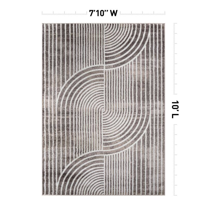 Contemporary Arch Knot Design Area Rug
