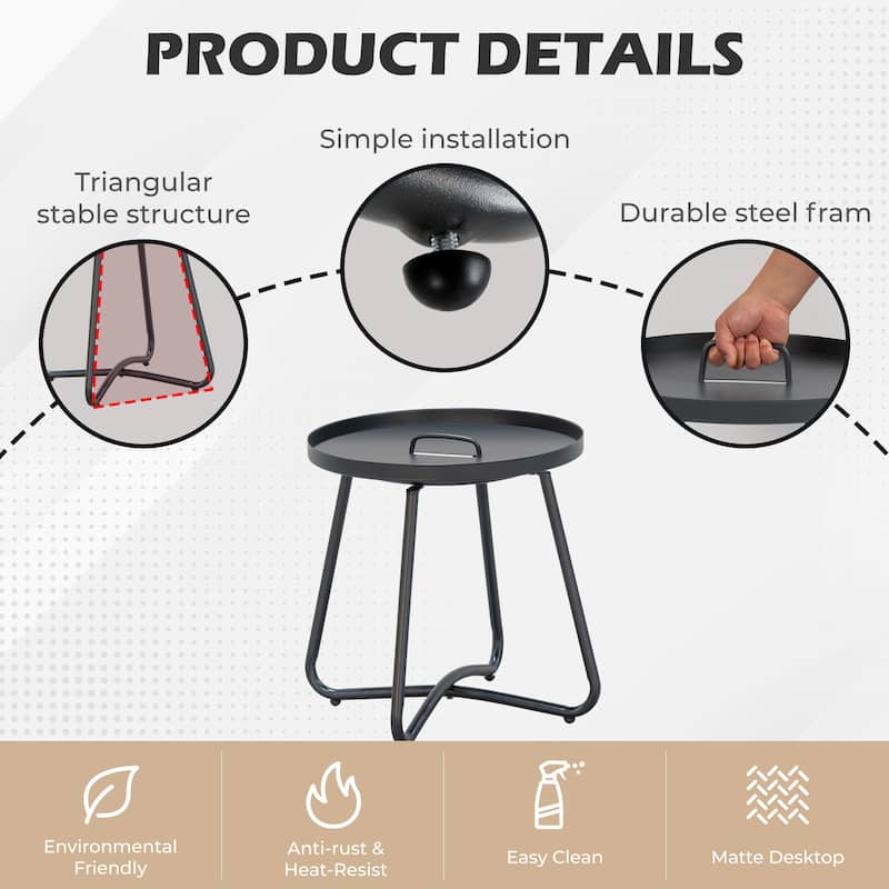 Chaise Lounge Chair with Ottoman and Coffee Table, Wicker Egg Chair Oversized Rattan Patio Cozy Chairs with Footstool